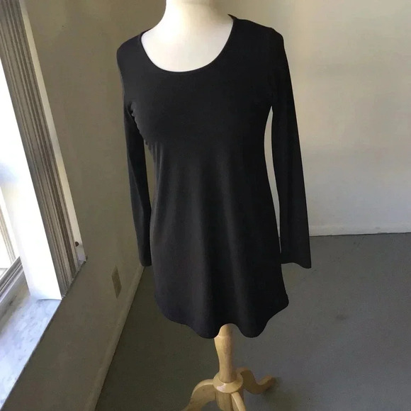 Clara Sun Woo Signature long sleeve tunic scoop neck black Size XS - Picture 3 of 10